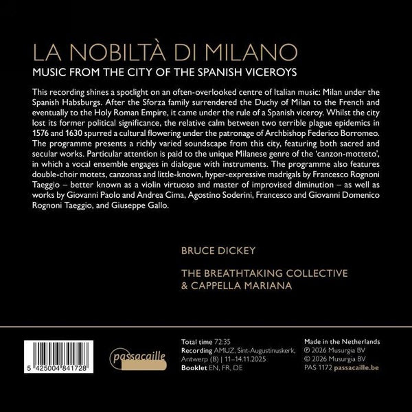 La nobiltà di Milano. La musique dans la ville des vice-rois espagnols - Front Cover