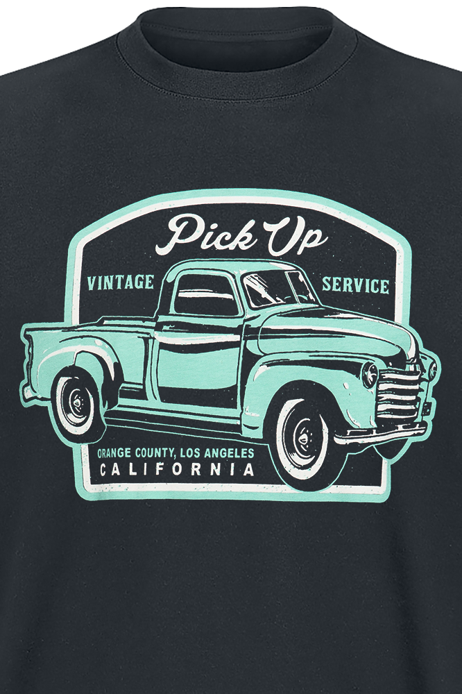 T-Shirt Manches courtes Rockabilly de King Kerosin - Pick Up - M à 4XL - pour Homme - noir - King Kerosin - View 2