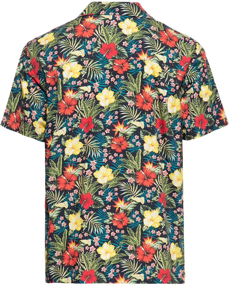 Chemise manches courtes Rockabilly de King Kerosin - Chemise Tropical Hawaiian-style - M à XL - pour Homme - noir - King Kerosin - View 2
