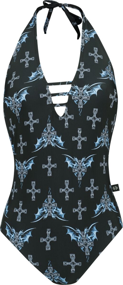 Maillots de bain Gothic de Gothicana by EMP - Gothicana x Anne Stokes - Maillot de Bain - S à L - pour Femme - noir - Gothicana by EMP