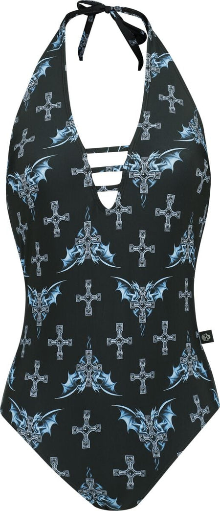 Maillots de bain Gothic de Gothicana by EMP - Gothicana x Anne Stokes - Maillot de Bain - S à L - pour Femme - noir - Gothicana by EMP