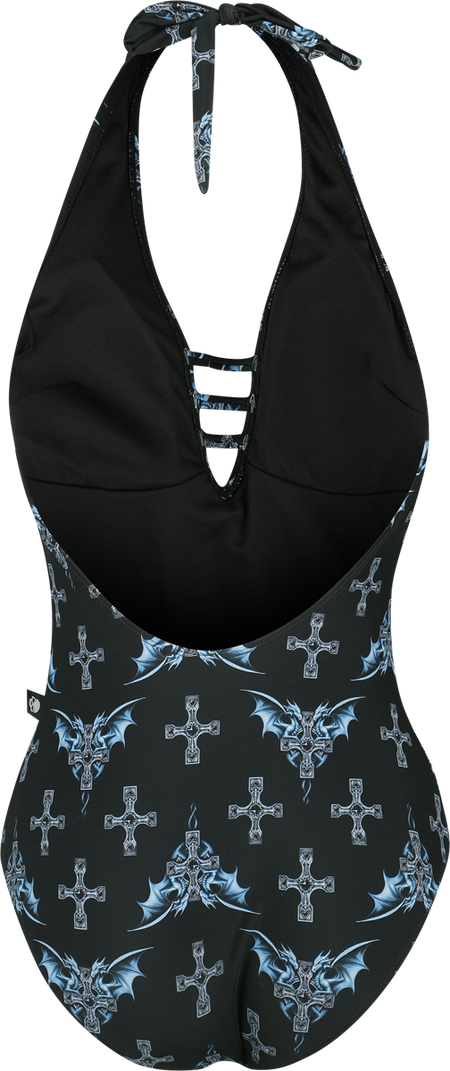 Maillots de bain Gothic de Gothicana by EMP - Gothicana x Anne Stokes - Maillot de Bain - S à L - pour Femme - noir - Gothicana by EMP - View 2