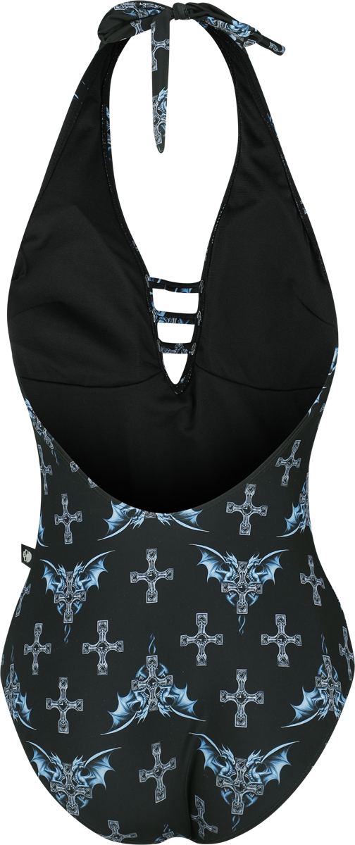 Maillots de bain Gothic de Gothicana by EMP - Gothicana x Anne Stokes - Maillot de Bain - S à L - pour Femme - noir - Gothicana by EMP - View 2