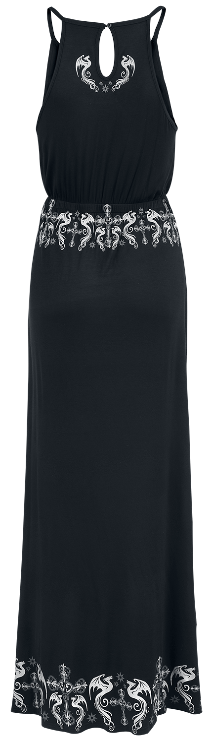 Robe longue Gothic de Gothicana by EMP - Gothicana X Anne Stokes - Robe - XS à L - pour Femme - noir - Gothicana by EMP - View 2