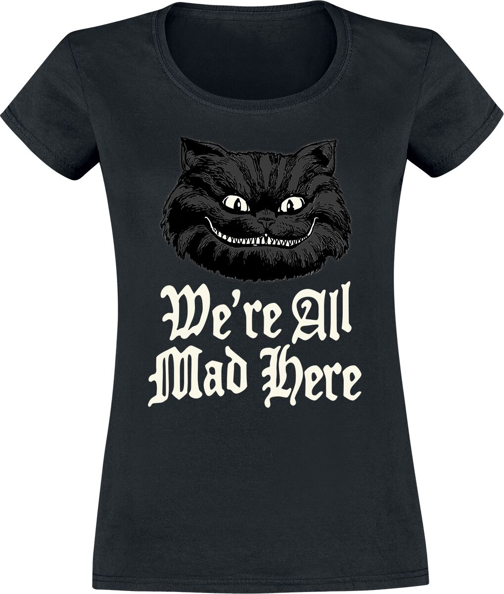 T-Shirt Manches courtes Disney de Alice Au Pays Des Merveilles - Mad - S à XXL - pour Femme - noir - Alice Au Pays Des Merveilles