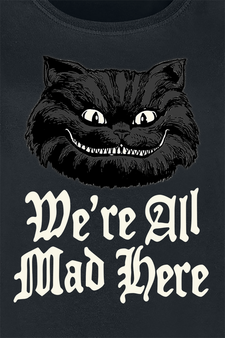 T-Shirt Manches courtes Disney de Alice Au Pays Des Merveilles - Mad - S à XXL - pour Femme - noir - Alice Au Pays Des Merveilles - View 2