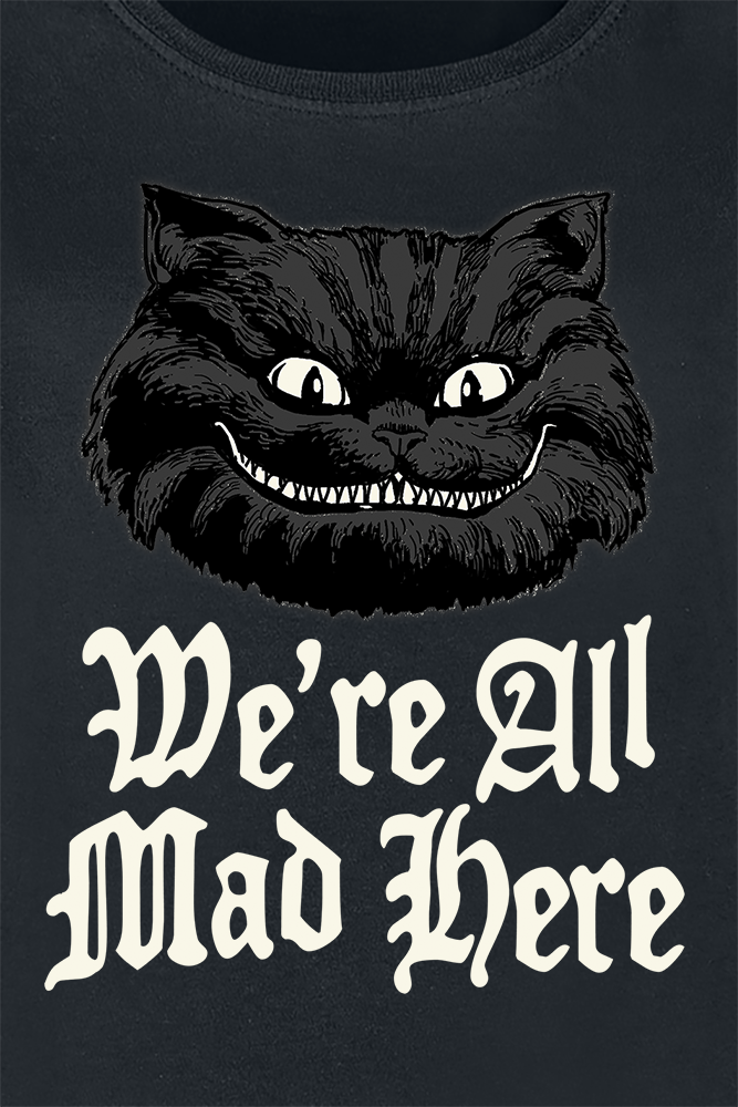 T-Shirt Manches courtes Disney de Alice Au Pays Des Merveilles - Mad - S à XXL - pour Femme - noir - Alice Au Pays Des Merveilles - View 2