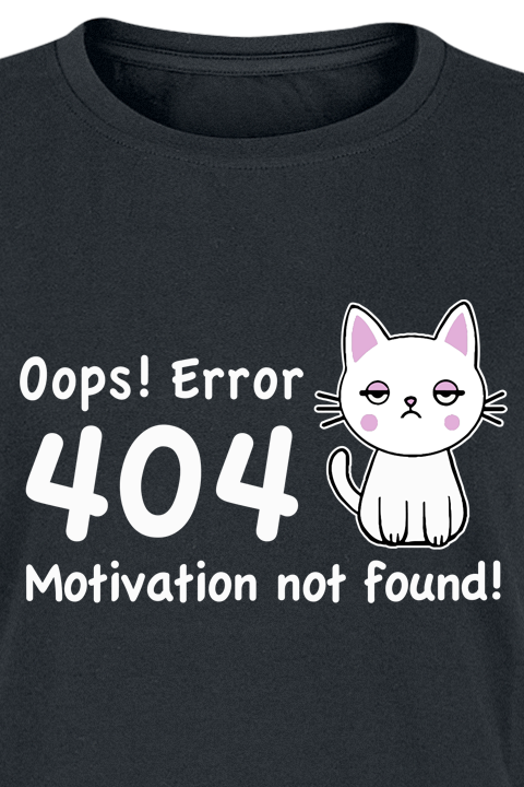 T-Shirt Manches courtes Fun de Tierisch - Motivation Not Found - S à XXL - pour Femme - noir - Tierisch - View 2