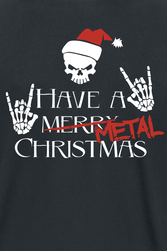 T-Shirt Manches courtes Fun de Slogans - Have A Metal Christmas - S à 4XL - pour Homme - noir - Slogans - View 2