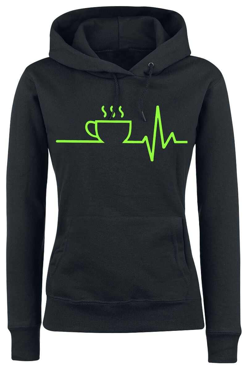 Sweat-shirt à capuche Fun de Food - ECG - Café - S à XXL - pour Femme - noir - Food