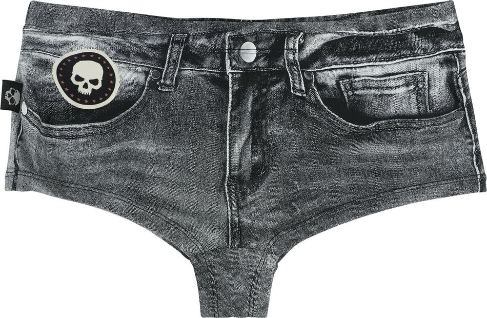 Bas de bikini  de Rock Rebel by EMP - Bas de Bikini Look Denim - S à XXL - pour Femme - gris foncé - Rock Rebel by EMP