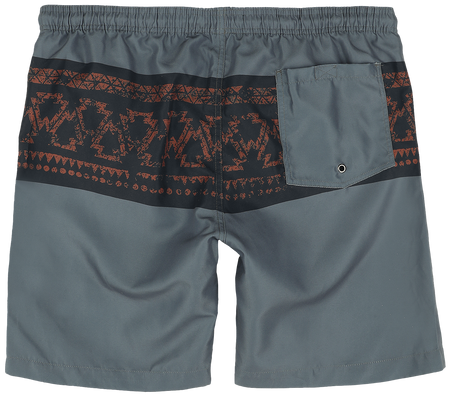 Short de bain  de RED by EMP - Swim Shorts With Graphic Design - S à XXL - pour Homme - gris foncé - RED by EMP - View 2