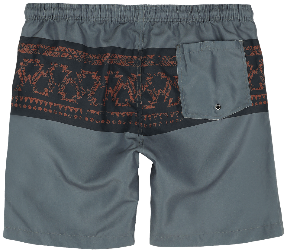 Short de bain  de RED by EMP - Swim Shorts With Graphic Design - S à XXL - pour Homme - gris foncé - RED by EMP - View 2