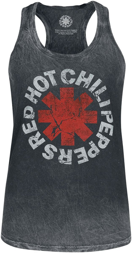 Débardeur  de Red Hot Chili Peppers - Distressed Logo - S à XXL - pour Femme - noir - Red Hot Chili Peppers