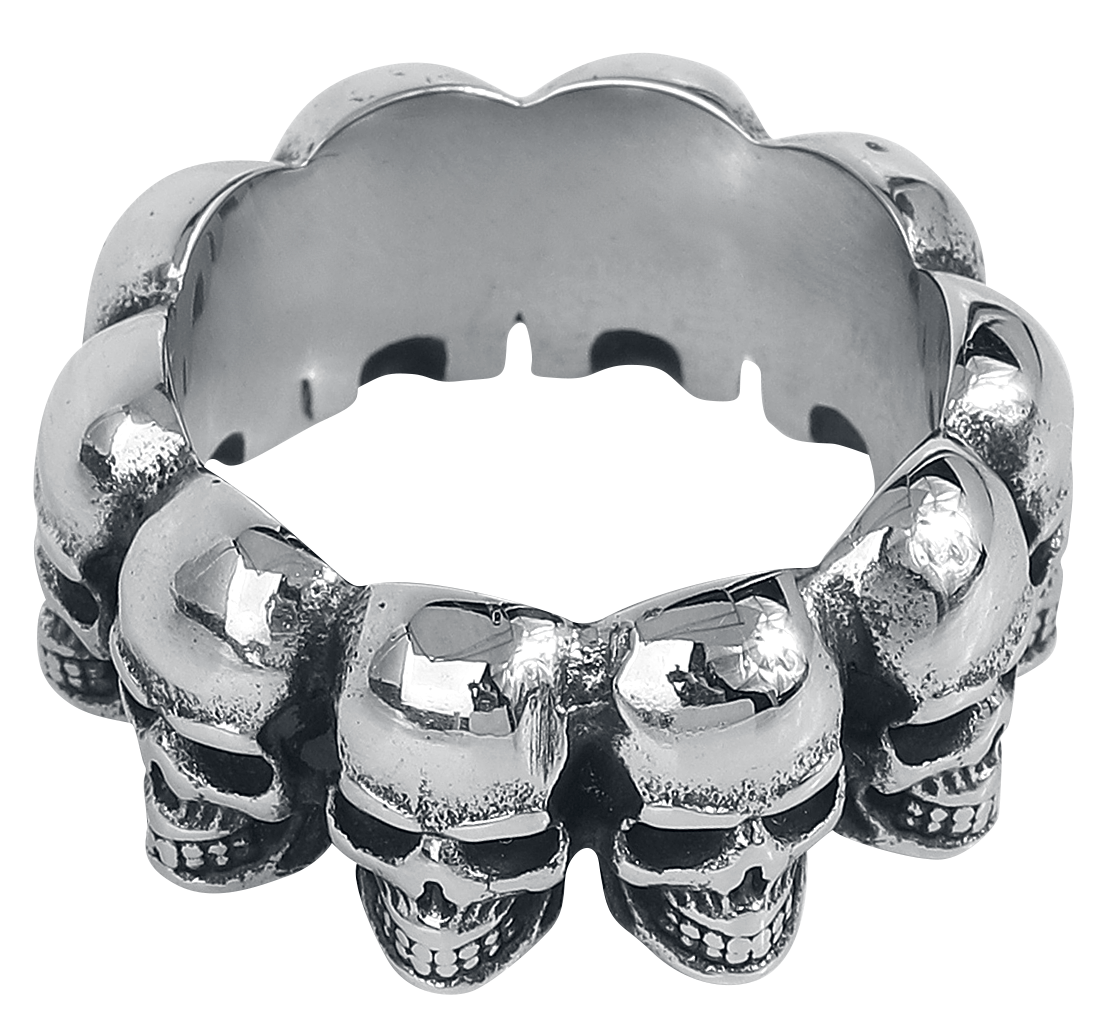 Bague Gothic de etNox hard and heavy - Crânes - pour Unisexe - couleur argent - etNox hard and heavy - View 2