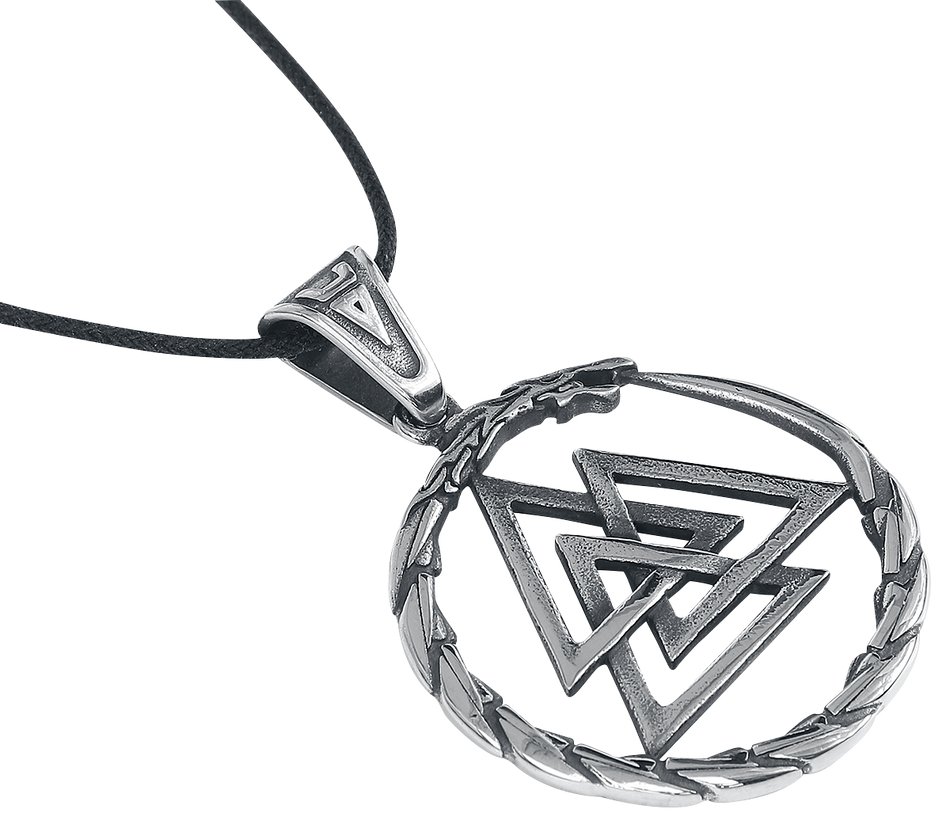 Collier  de etNox hard and heavy - Valknut - pour Unisexe - couleur argent - etNox hard and heavy - View 2