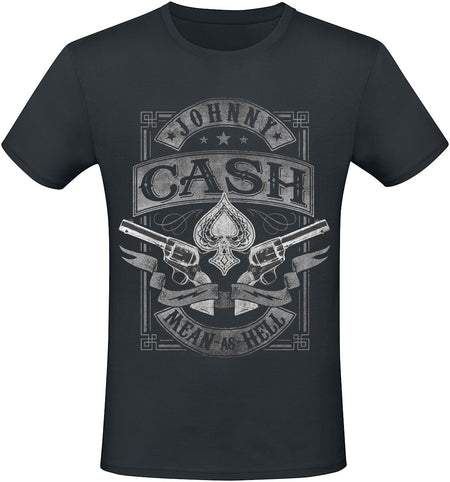 T-Shirt Manches courtes  de Johnny Cash - Mean As Hell - S à 3XL - pour Homme - noir - Johnny Cash