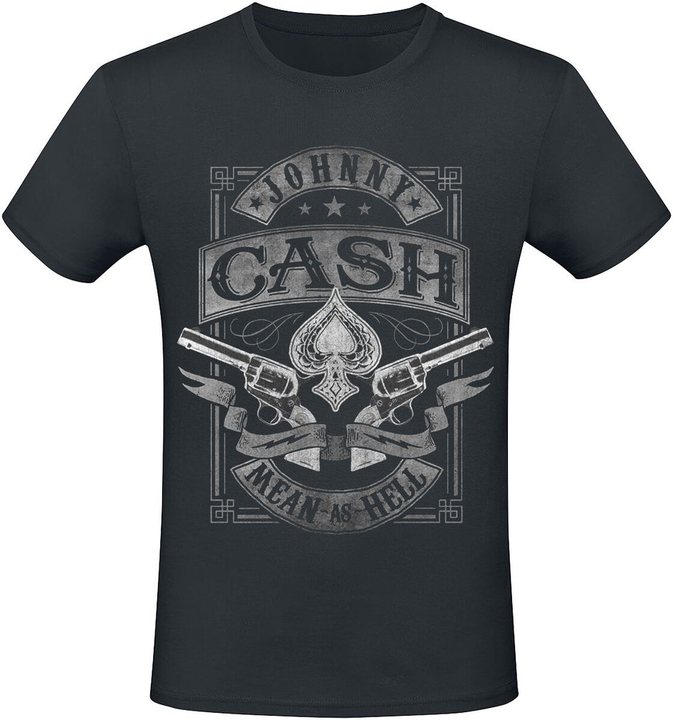 T-Shirt Manches courtes  de Johnny Cash - Mean As Hell - S à 3XL - pour Homme - noir - Johnny Cash