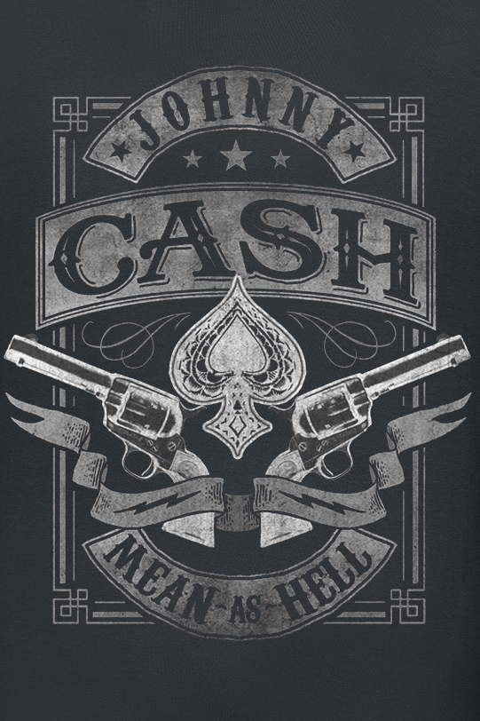 T-Shirt Manches courtes  de Johnny Cash - Mean As Hell - S à 3XL - pour Homme - noir - Johnny Cash - View 2