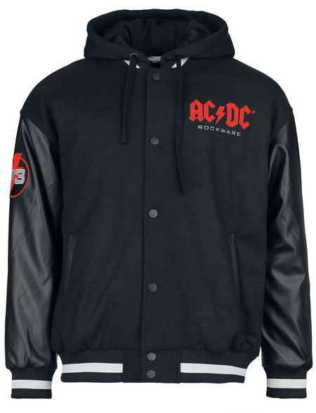 Veste Varsity  de AC/DC - EMP Signature Collection - L à XXL - pour Homme - noir/gris - AC/DC