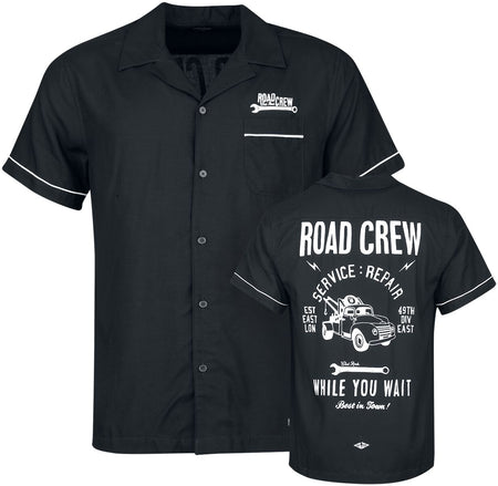 Chemise manches courtes Rockabilly de Chet Rock - Roadcrew - Chemise - S à XL - pour Homme - noir - Chet Rock