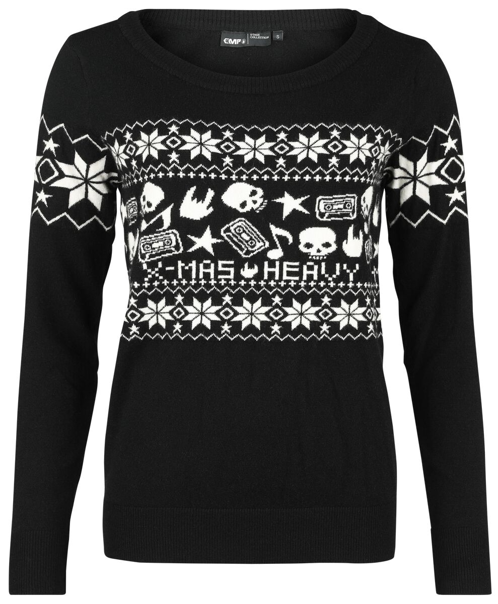 Pull de Noël  de Collection Spéciale EMP - Collection Spéciale EMP XMAS - Pull tricoté - S à XXL - pour Femme - noir - Collection Spéciale EMP