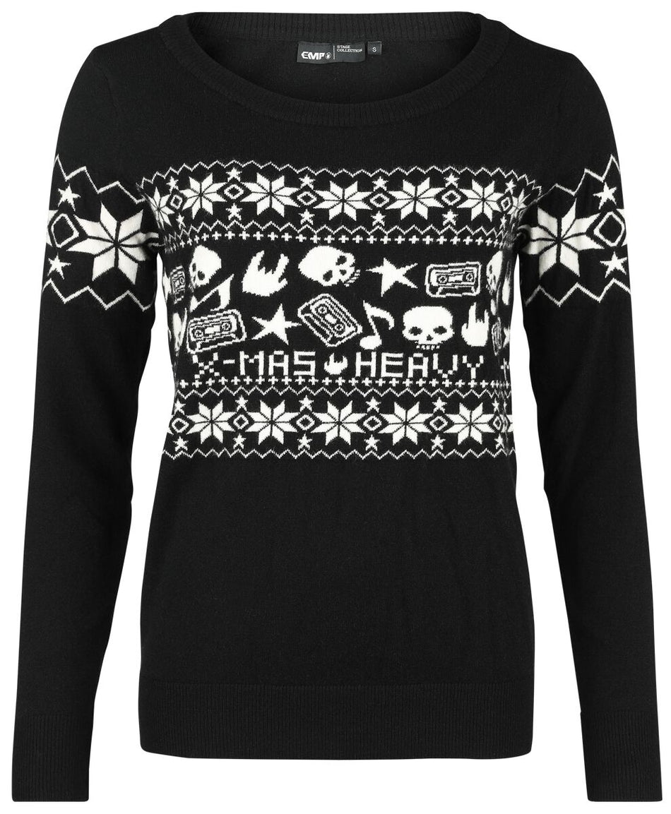 Pull de Noël  de Collection Spéciale EMP - Collection Spéciale EMP XMAS - Pull tricoté - S à XXL - pour Femme - noir - Collection Spéciale EMP