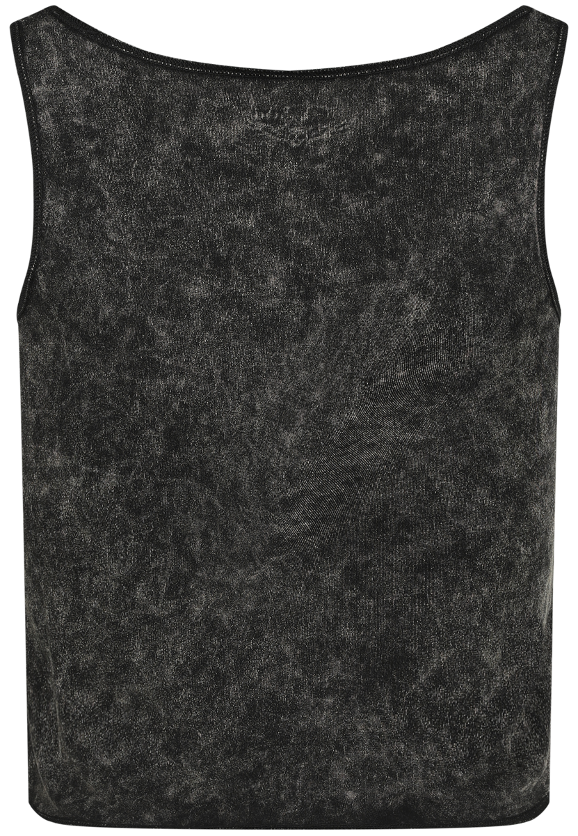 Top  de Rock Rebel by EMP - Cropped Top - L à XL - pour Femme - noir - Rock Rebel by EMP - View 2