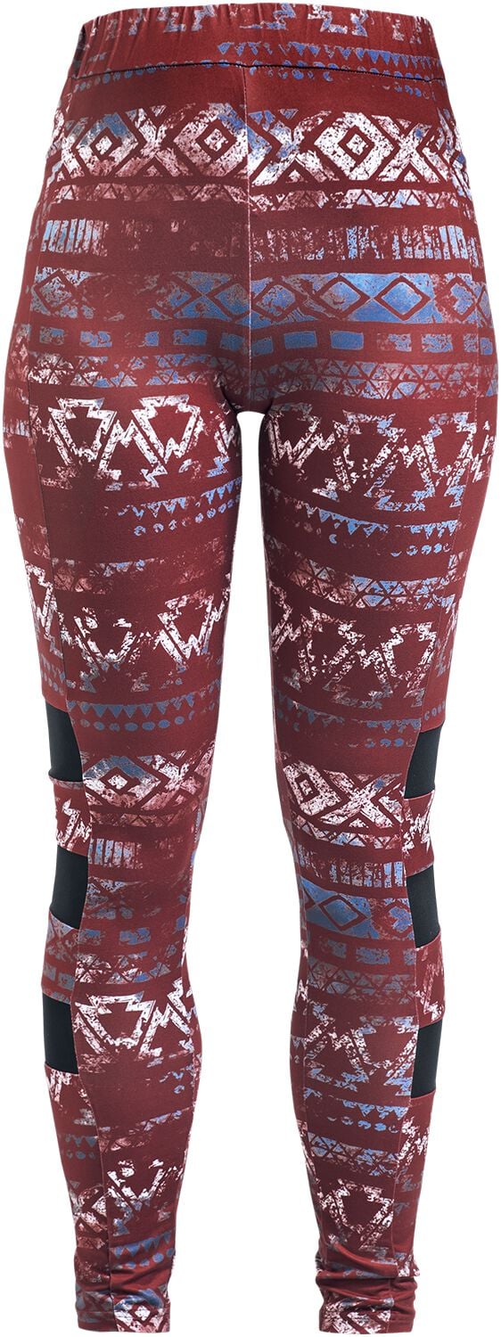 Legging  de RED by EMP - Leggings imprimé Aztèque - S à M - pour Femme - rouge - RED by EMP
