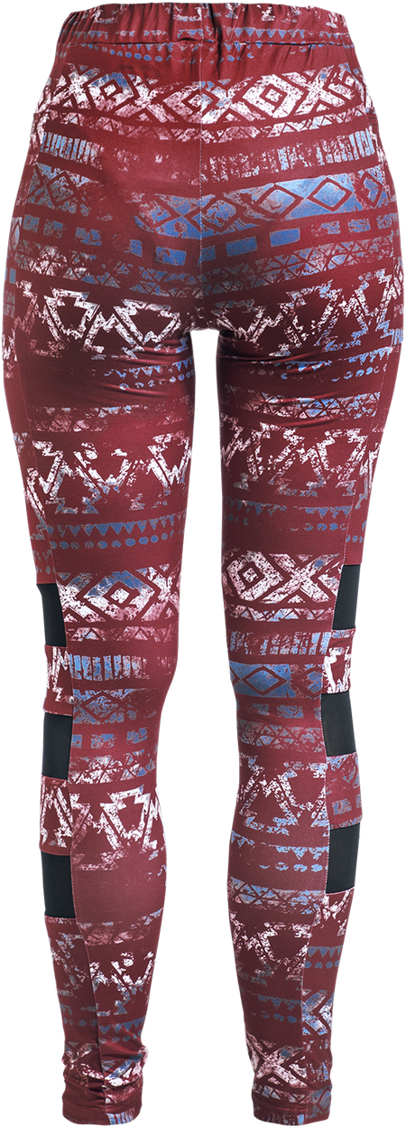 Legging  de RED by EMP - Leggings imprimé Aztèque - S à M - pour Femme - rouge - RED by EMP - View 2