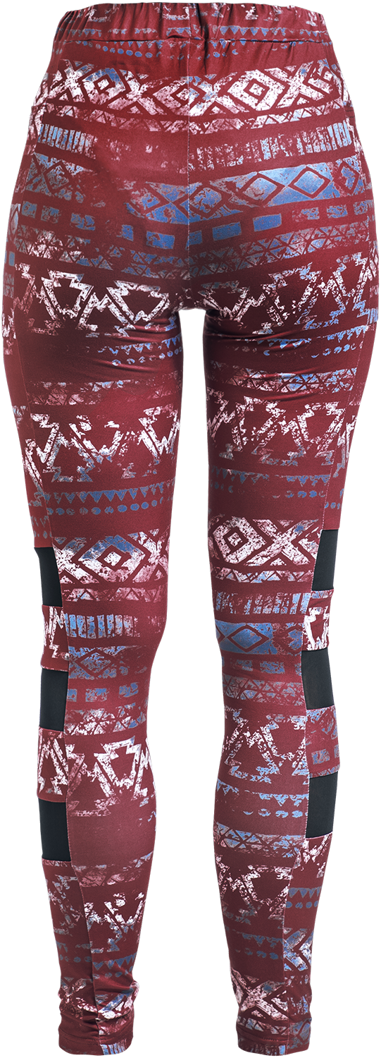 Legging  de RED by EMP - Leggings imprimé Aztèque - S à M - pour Femme - rouge - RED by EMP - View 2