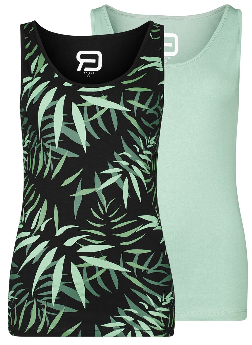 Top  de RED by EMP - Lot De Deux Hauts - S à XXL - pour Femme - noir/vert - RED by EMP