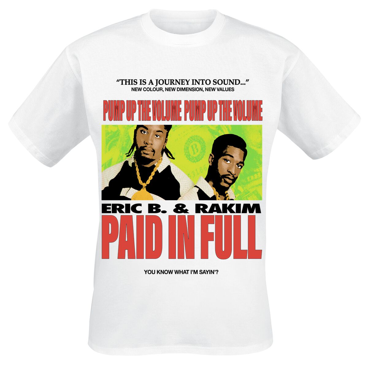 T-Shirt Manches courtes  de Eric B. & Rakim - Paid In Full 87 - S à M - pour Homme - blanc - Eric B. & Rakim
