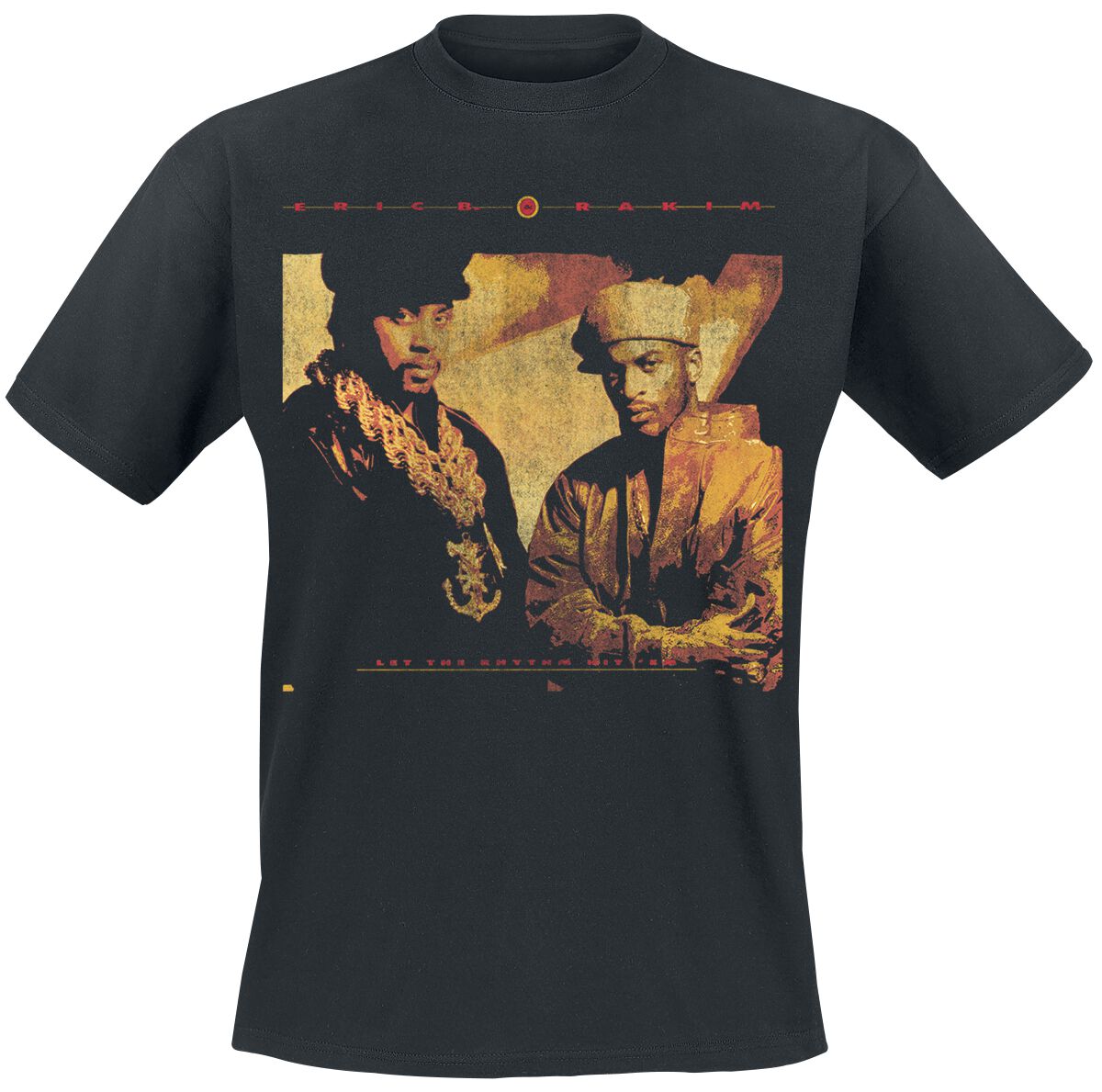 T-Shirt Manches courtes  de Eric B. & Rakim - Rhythm Hit Em - S à M - pour Homme - noir - Eric B. & Rakim