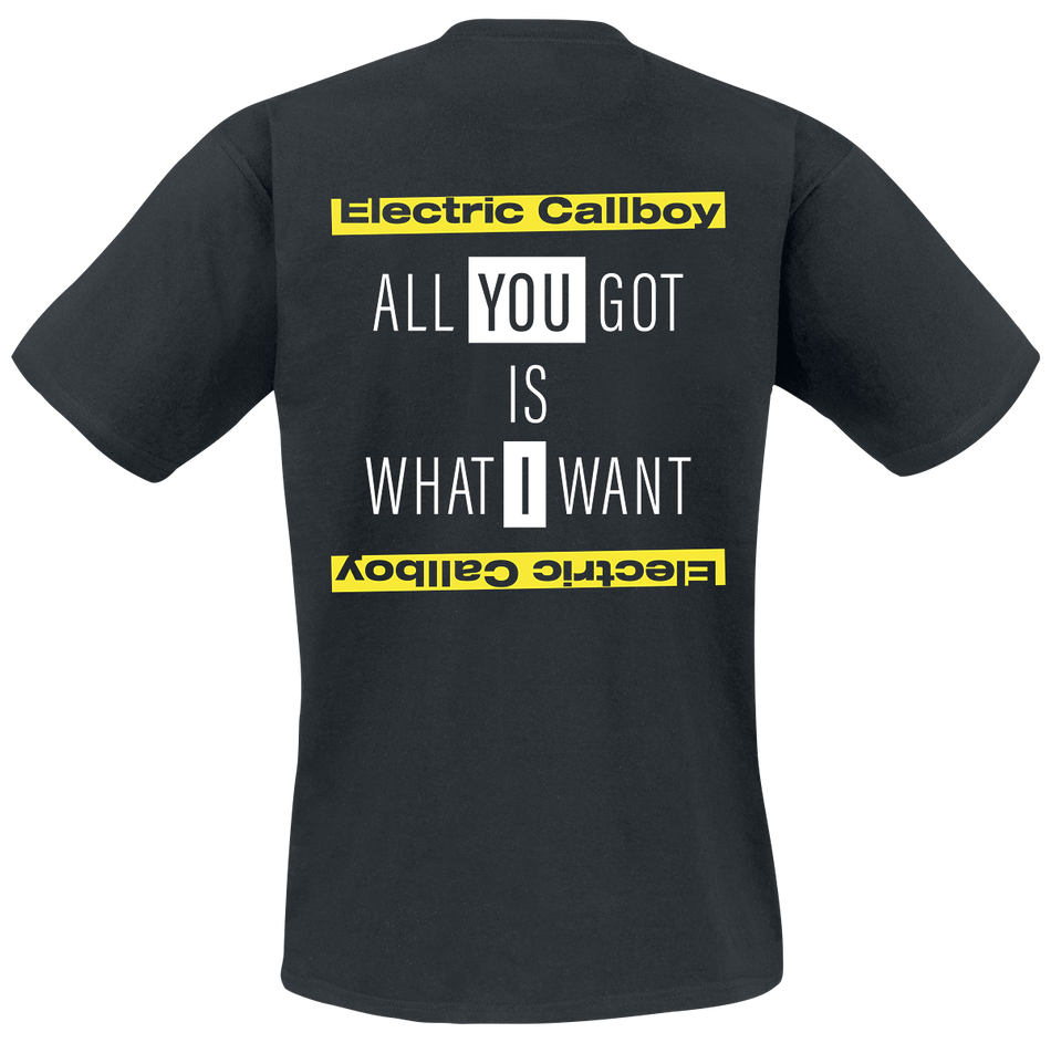 T-Shirt Manches courtes  de Electric Callboy - Tekkno Train - S à 3XL - pour Homme - noir - Electric Callboy - View 2