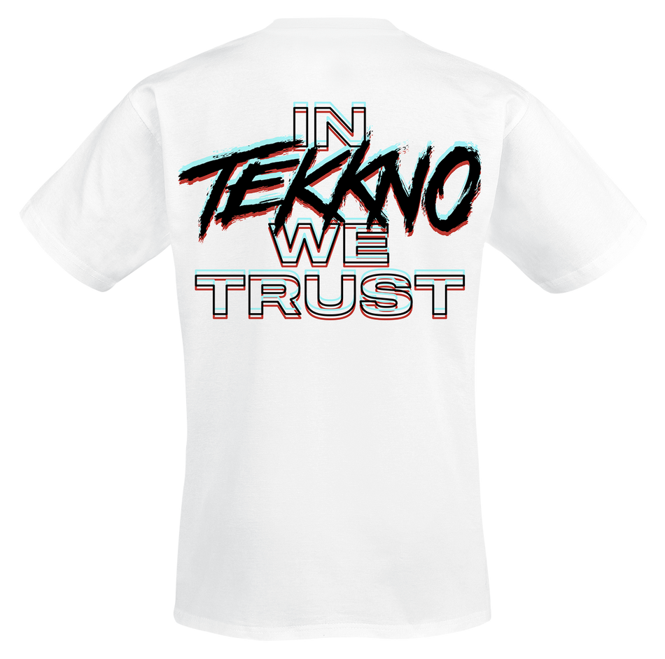 T-Shirt Manches courtes  de Electric Callboy - In Tekkno We Trust - S à 3XL - pour Homme - blanc - Electric Callboy - View 2