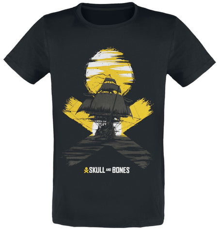T-Shirt Manches courtes Gaming de Skull & Bones - Crossbones - S à M - pour Homme - noir - Skull & Bones