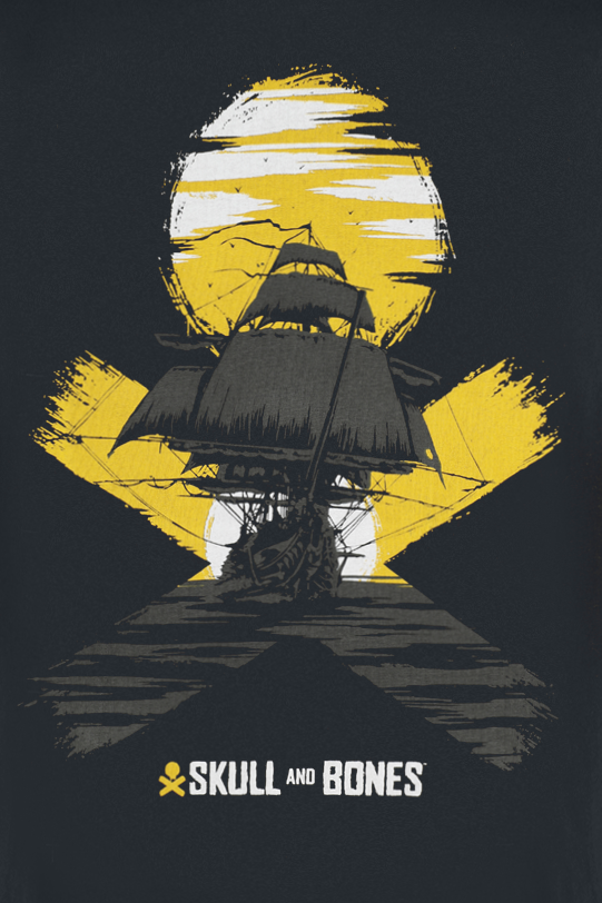 T-Shirt Manches courtes Gaming de Skull & Bones - Crossbones - S à M - pour Homme - noir - Skull & Bones - View 2