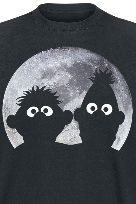 T-Shirt Manches courtes  de Sesame Street - Ernie und Bert - Moonlight - S à M - pour Homme - noir - Sesame Street - View 2