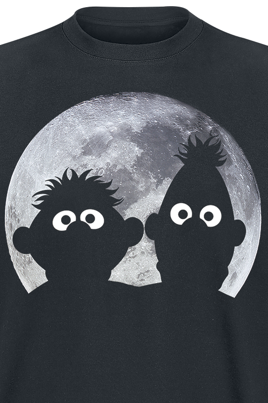 T-Shirt Manches courtes  de Sesame Street - Ernie und Bert - Moonlight - S à 5XL - pour Homme - noir - Sesame Street - View 2