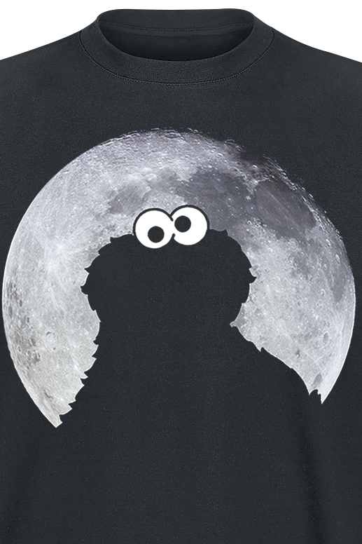 T-Shirt Manches courtes  de Sesame Street - Cookie Monster - Moonlight - S à 5XL - pour Homme - noir - Sesame Street - View 2