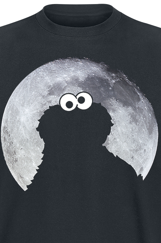 T-Shirt Manches courtes  de Sesame Street - Cookie Monster - Moonlight - S à 5XL - pour Homme - noir - Sesame Street - View 2