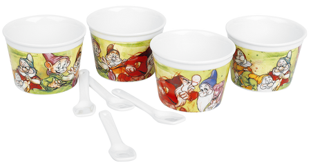 Plateaux Disney de Blanche-Neige Et les Sept Nains - Les Sept Nains - Lot de 4 coupes à glace avec petites cuillères - pour Unisexe - multicolore - Blanche-Neige Et les Sept Nains - View 2