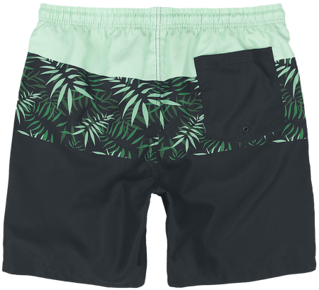 Short de bain  de RED by EMP - Swim Shorts With Palm Trees - M à XXL - pour Homme - noir/vert - RED by EMP - View 2