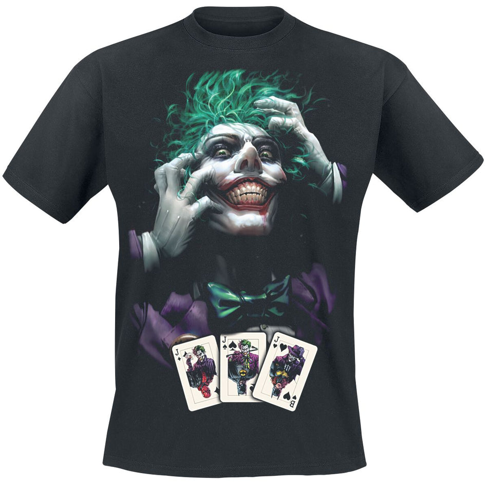 T-Shirt Manches courtes  de Batman - The Joker - Cartes - S à M - pour Homme - noir - Batman