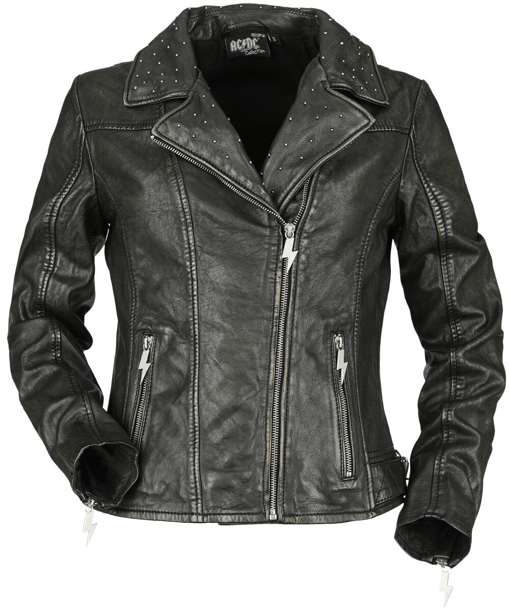 Veste en cuir  de AC/DC - EMP Signature Collection - L - pour Femme - noir - AC/DC