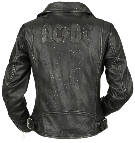 Veste en cuir  de AC/DC - EMP Signature Collection - L - pour Femme - noir - AC/DC - View 2