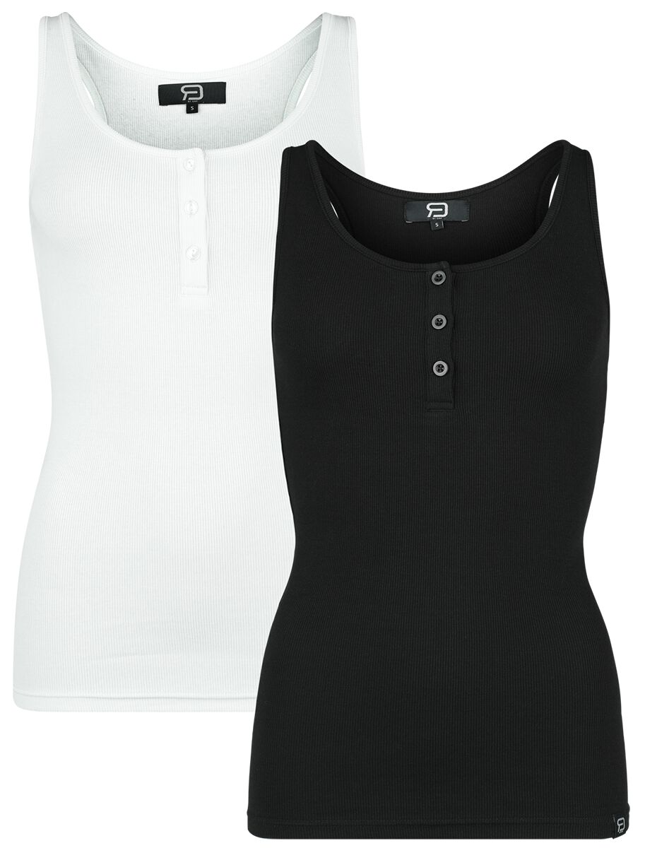 Top  de RED by EMP - Basique - Lot de 2 - S à XXL - pour Femme - noir/blanc - RED by EMP