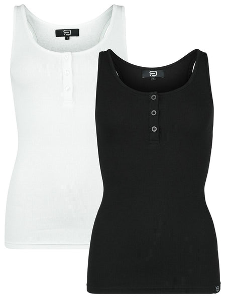 Top  de RED by EMP - Basique - Lot de 2 - S à XXL - pour Femme - noir/blanc - RED by EMP