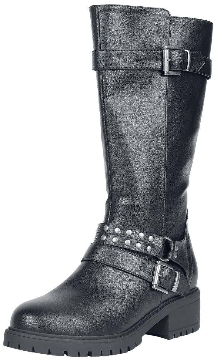 Bottes  de Rock Rebel by EMP - Bottines avec Boucles & Clous - EU37 à EU39 - pour Femme - noir - Rock Rebel by EMP